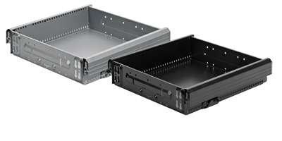 Stahlschubkasten für Minicontainer 392, Aluminium Optik