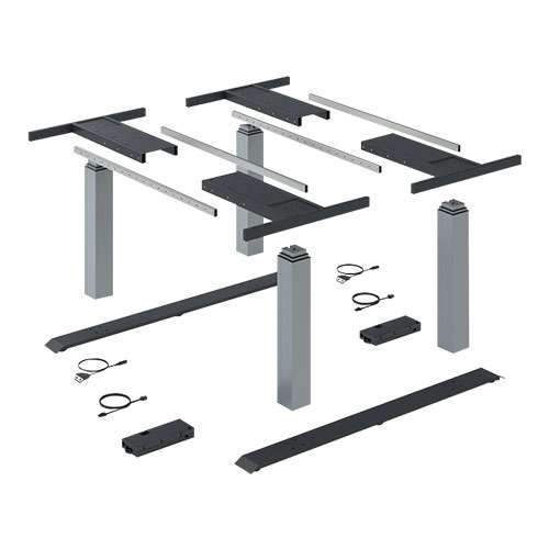 Tischgestell-Set Bench LegaDrive Systems, anthrazit/silber