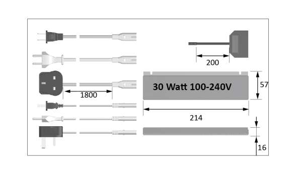 LED EVG 12 Volt DC, 0-30W WR