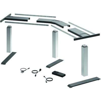 LegaDrive Systems Tischgestell-Set 135°-Winkel, silber, anthrazit