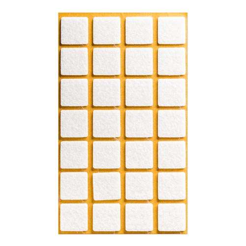 REDOCOL Filzgleiter Quadrat 20 x 20 x 3 mm, weiß, VE = 84 Stück