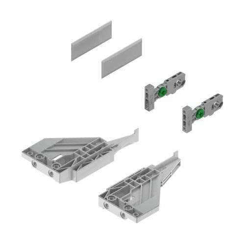 Schubkastensystem Vionaro Zubehör-Set H63 Alu/Silver grey, zum Anschrauben, VPE 1/50